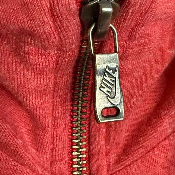 Nike Just Do It Zip Hoodie Women's Small Peach Pink Lightweight Jacket - Picture 5 of 8